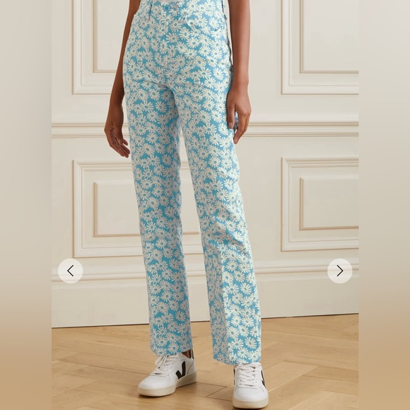 Re/Done daisy print high waisted 70’s style flair jeans. Size 26 - Picture 7 of 9